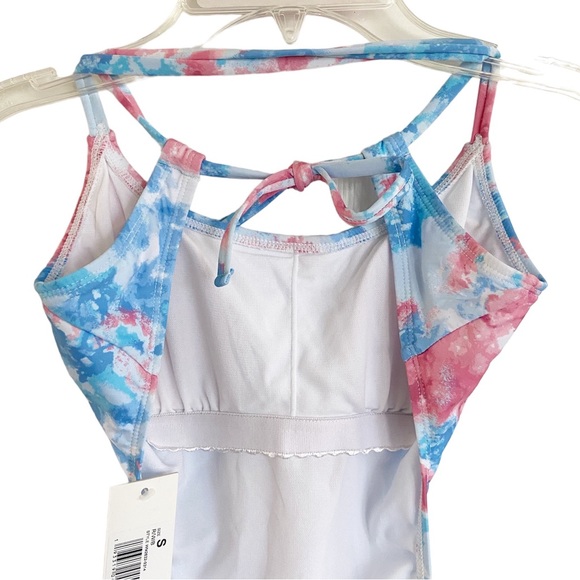 Social•Angel Tie Dye One-Piece Bathing Suit Size Small Pink and Blue New - Picture 4 of 10